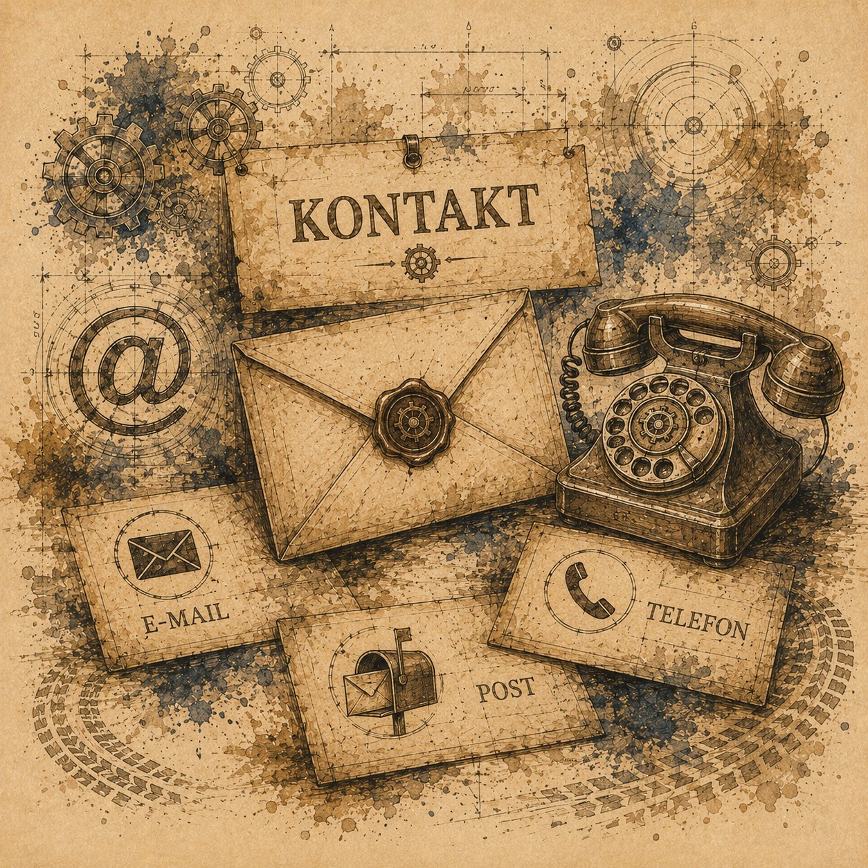 Künstlerische Darstellung zum Thema Kontakt
